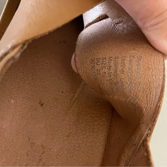 Madewell Maeva Flatform Sandal in oiled vachetta leather. Size 10 - Picture 3 of 5